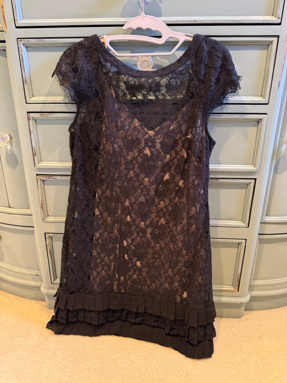 Jessica Simpson Black Lace Overlay Dress